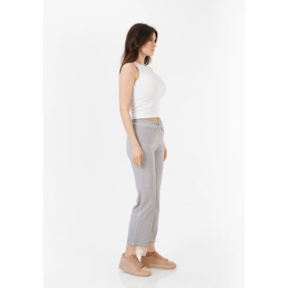 Penye Organza Aksesuarlı Pantolon