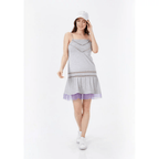 Organza Aksesuarlı Askılı Elbise
