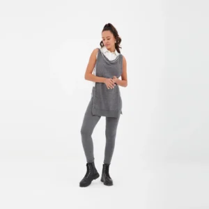 1002 Eskitme Triko Tunik Gri