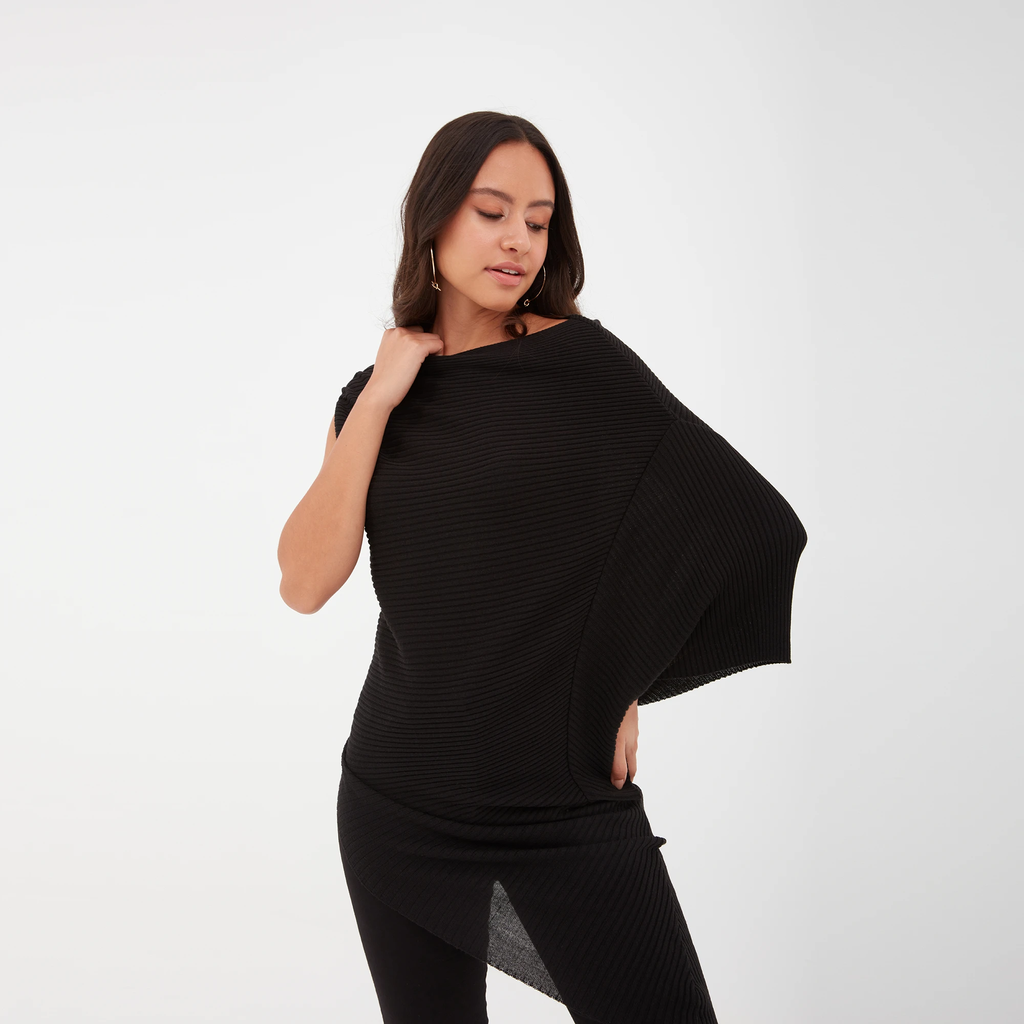 5022 Velev Triko Bluz Siyah