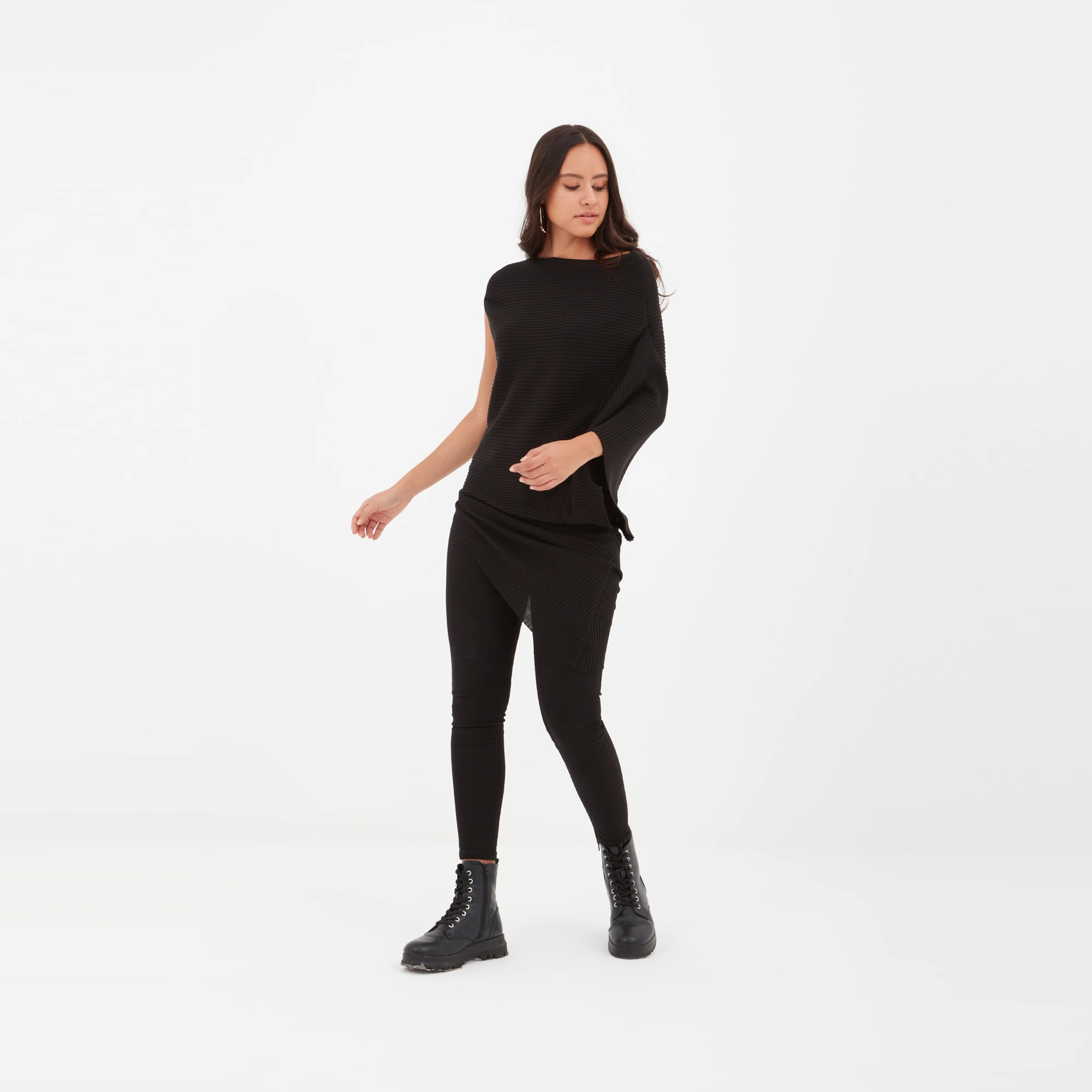 5022 Velev Triko Bluz Siyah